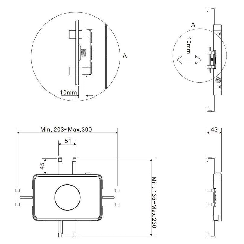 Lavender Multibrackets M Lockable Tablet Mount