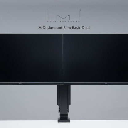 Dark Gray Multibrackets M Deskmount Slim Basic Dual