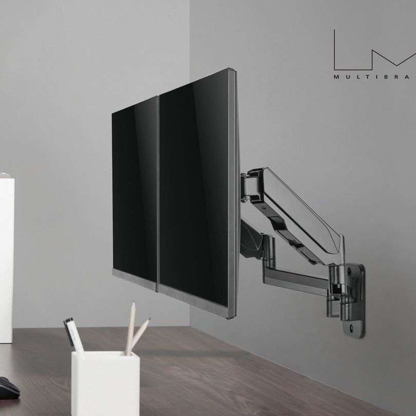 Light Slate Gray Multibrackets M Monitormount Wall Basic Dual