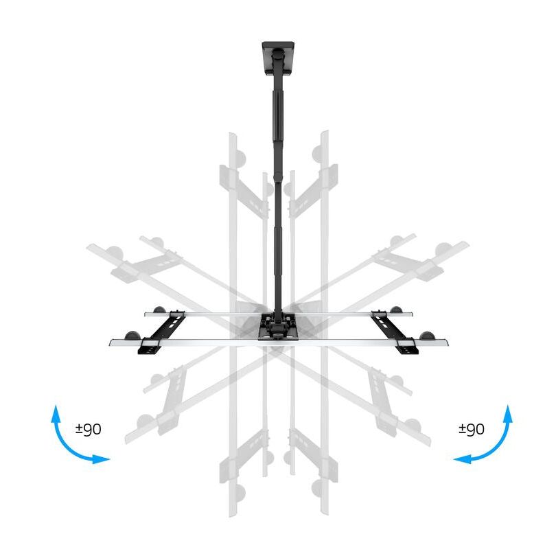 Light Gray Multibrackets M VESA Flexarm Thin Black Large