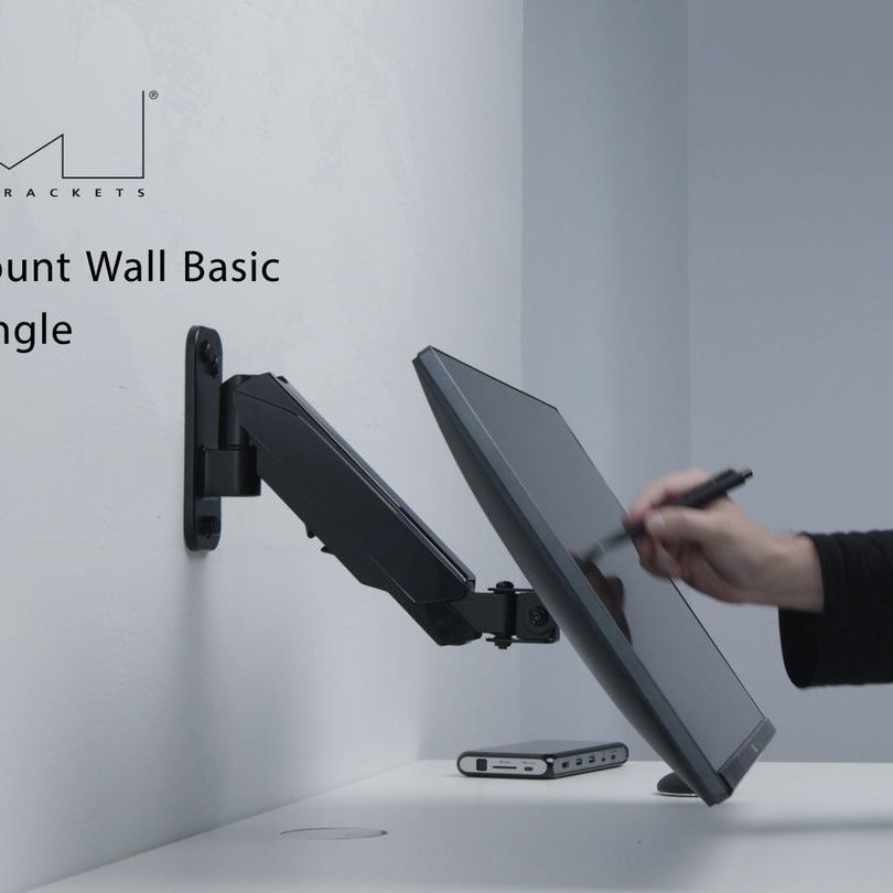 Dark Gray Multibrackets M Monitormount Wall Basic Single