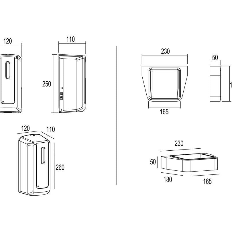 Light Gray Multibrackets M Automatic Hand Sanitizer Wall