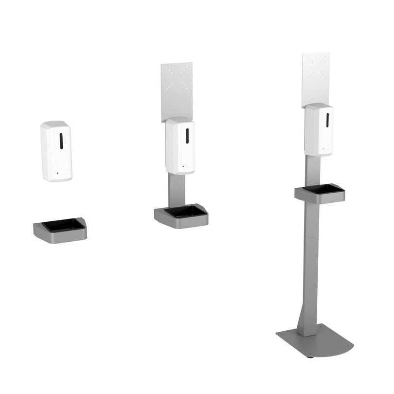 Light Gray Multibrackets M Automatic Hand Sanitizer Floorstand