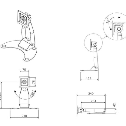 Dark Slate Gray Multibrackets M Tablestand for Lockable Tablet Mount