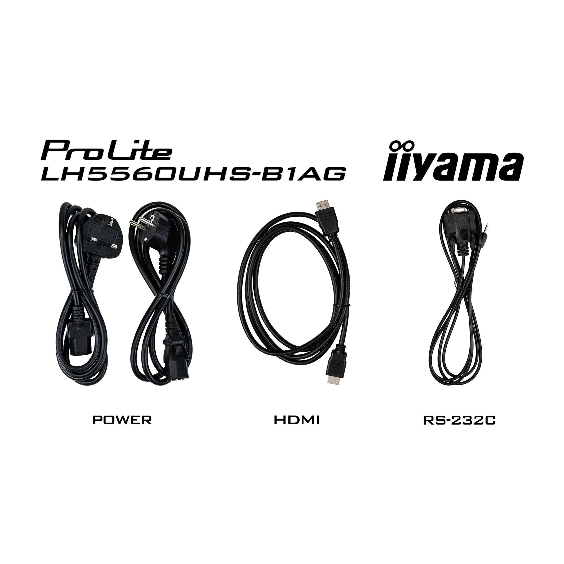Black iiyama ProLite LH5560UHS-B1AG 55" 4K UHD LED IPS Display with WiFi and Android OS