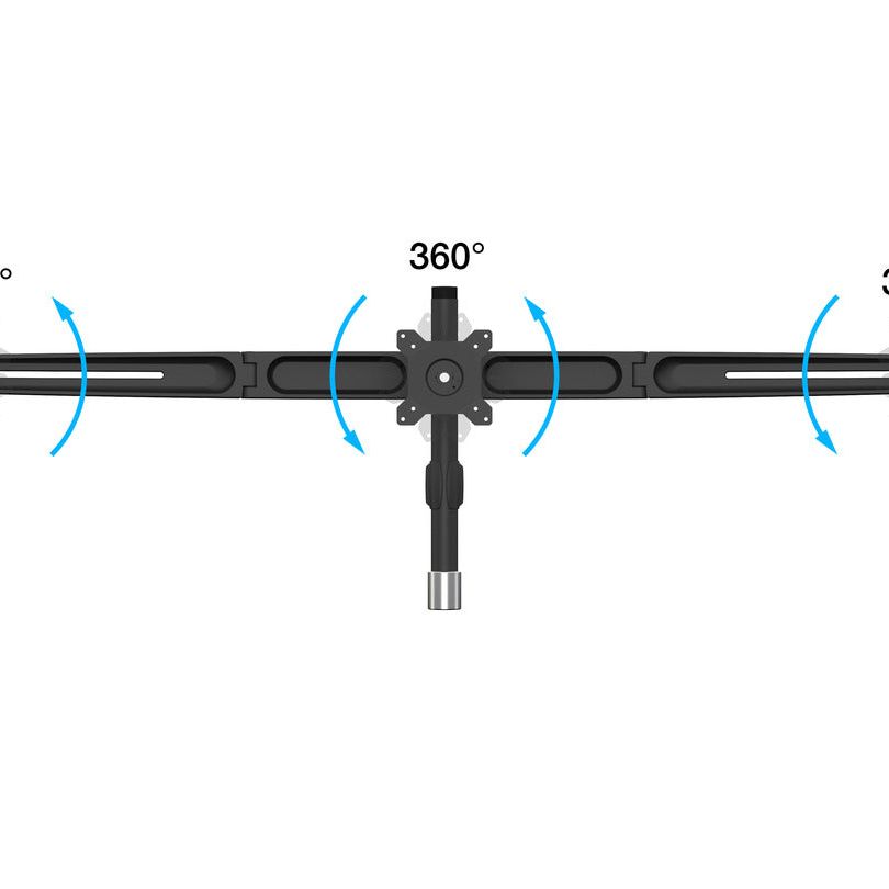 Dark Slate Gray Multibrackets M VESA Desktopmount Triple Stand 15"-24" Expansion Kit