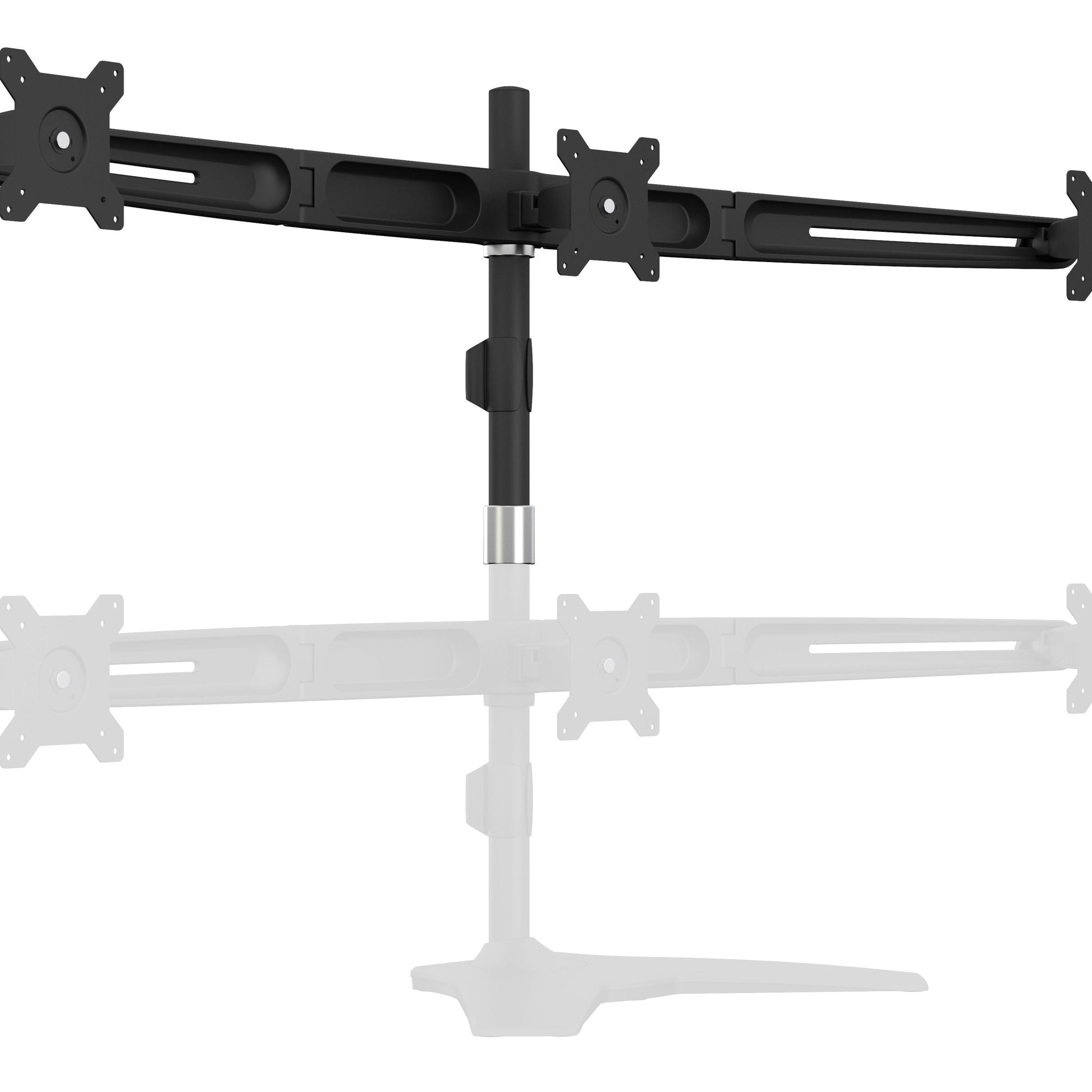 Light Gray Multibrackets M VESA Desktopmount Triple Stand 15"-24" Expansion Kit