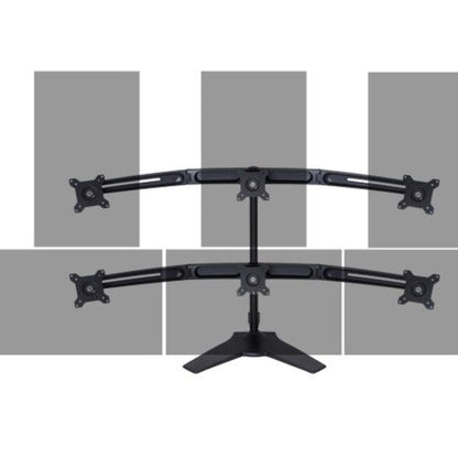 Dark Gray Multibrackets M VESA Desktopmount Triple Stand 15"-24" Expansion Kit