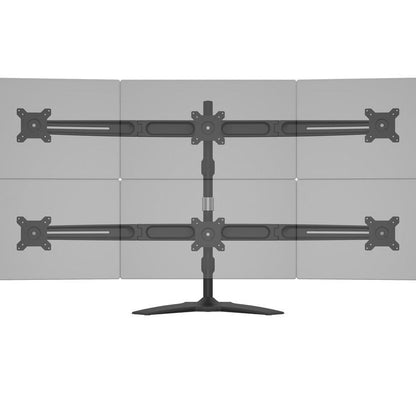 Gray Multibrackets M VESA Desktopmount Triple Stand 15"-24" Expansion Kit
