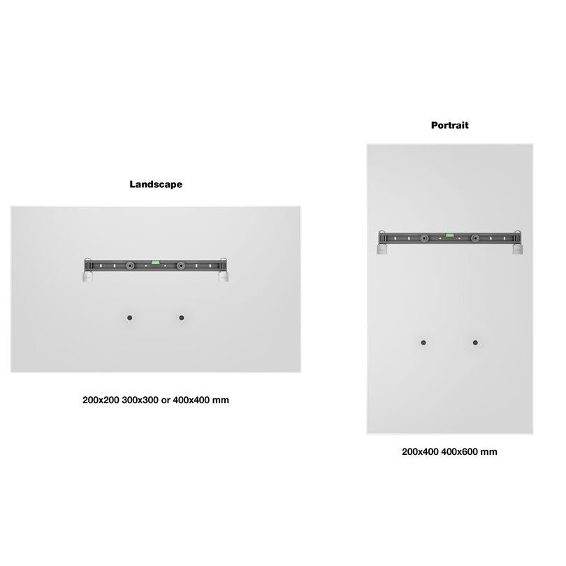 Light Gray Multibrackets M Universal Public Wallmount Black Small