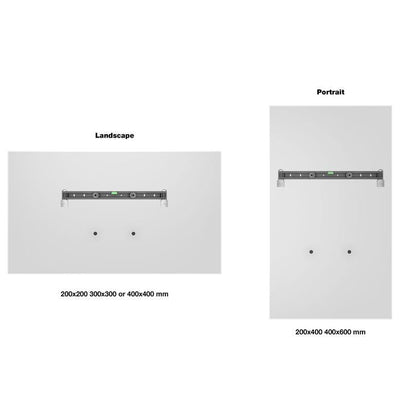 Light Gray Multibrackets M Universal Public Wallmount Black Small