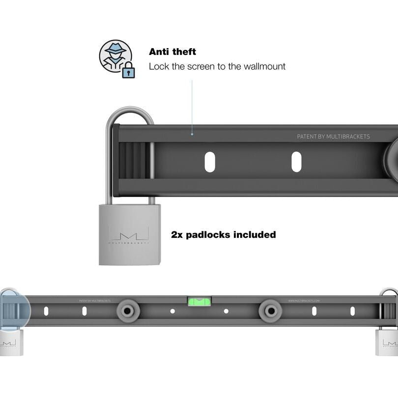 Dim Gray Multibrackets M Universal Public Wallmount Black Small