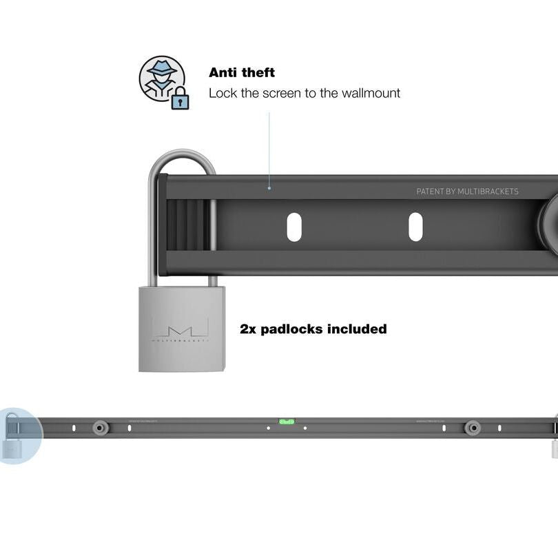 Dark Slate Gray Multibrackets M Universal Public Wallmount Black Large