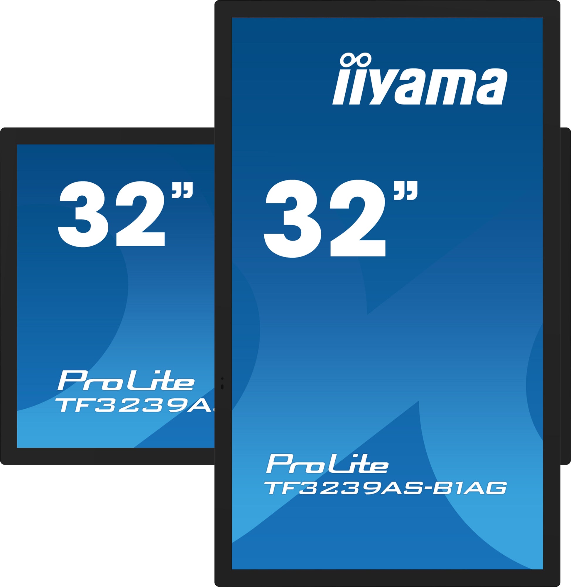Dark Cyan iiyama TF3239AS-B1AG Signage Display Digital signage flat panel 80 cm (31.5") LED 500 cd/m² 2.4K Ultra HD Black Touchscreen Built-in processor Android 24/7