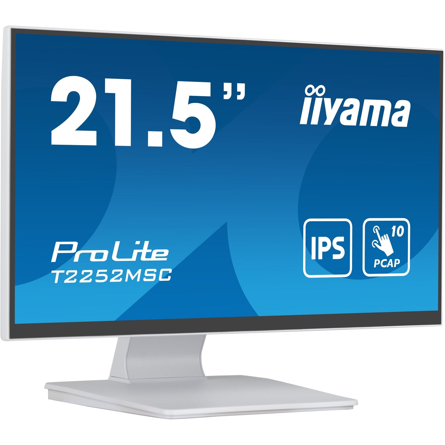Dark Cyan iiyama ProLite computer monitor 54.6 cm (21.5") 1920 x 1080 pixels Full HD LCD Touchscreen Table White
