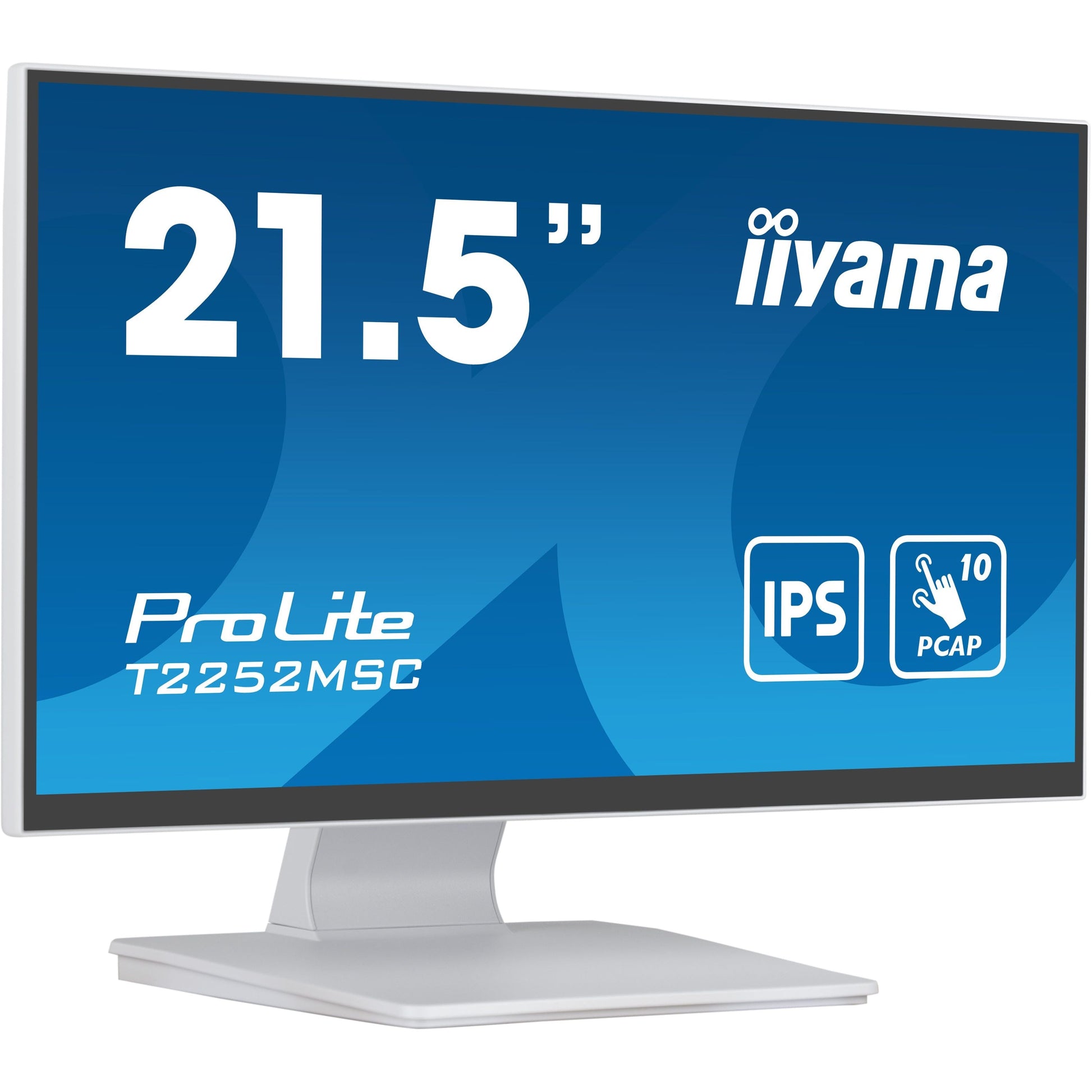 Dark Cyan iiyama ProLite computer monitor 54.6 cm (21.5") 1920 x 1080 pixels Full HD LCD Touchscreen Table White