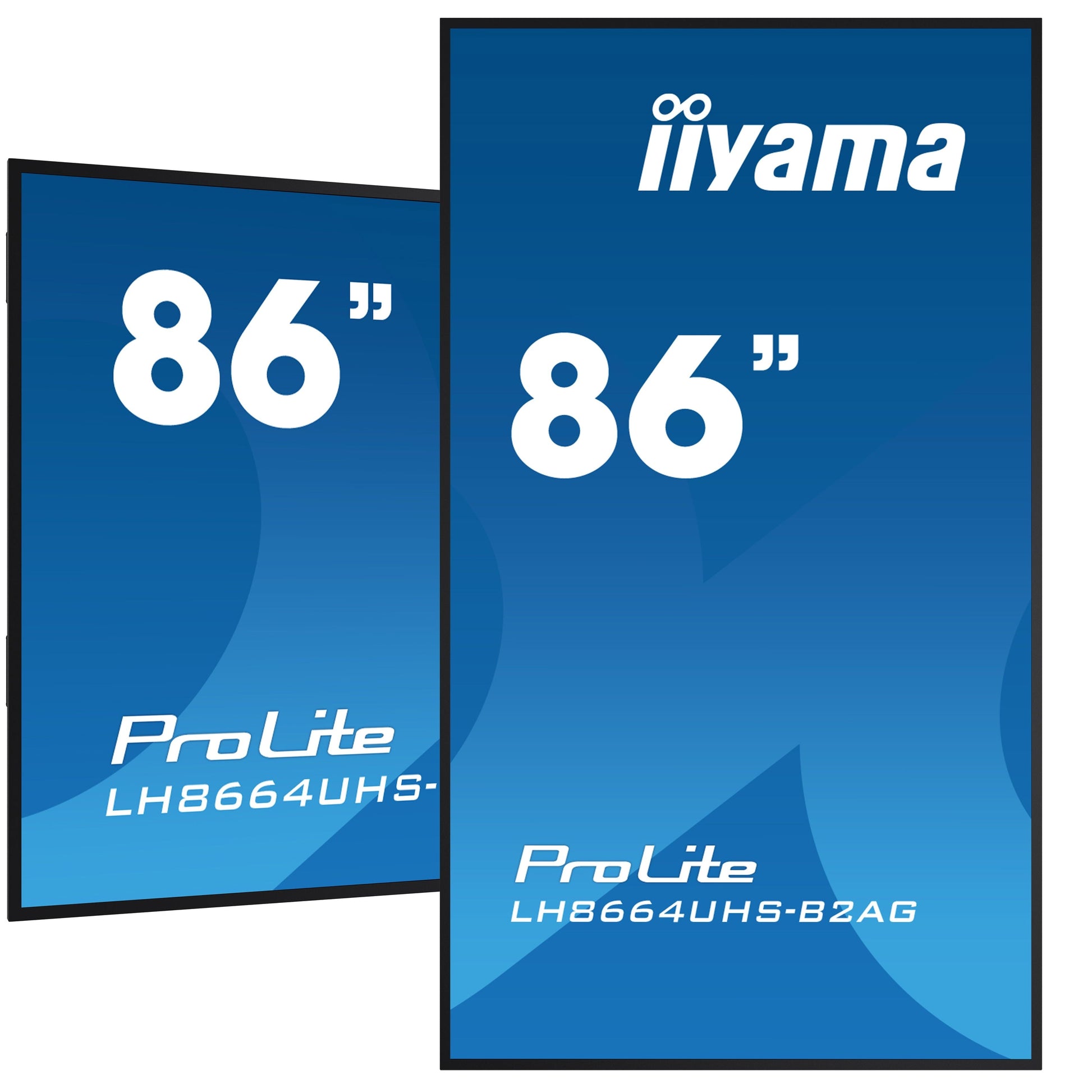 Dark Cyan iiyama LH8664UHS-B2AG Signage Display Digital signage flat panel 2.18 m (86") Wi-Fi 500 cd/m² 4K Ultra HD Black Built-in processor Android 24/7