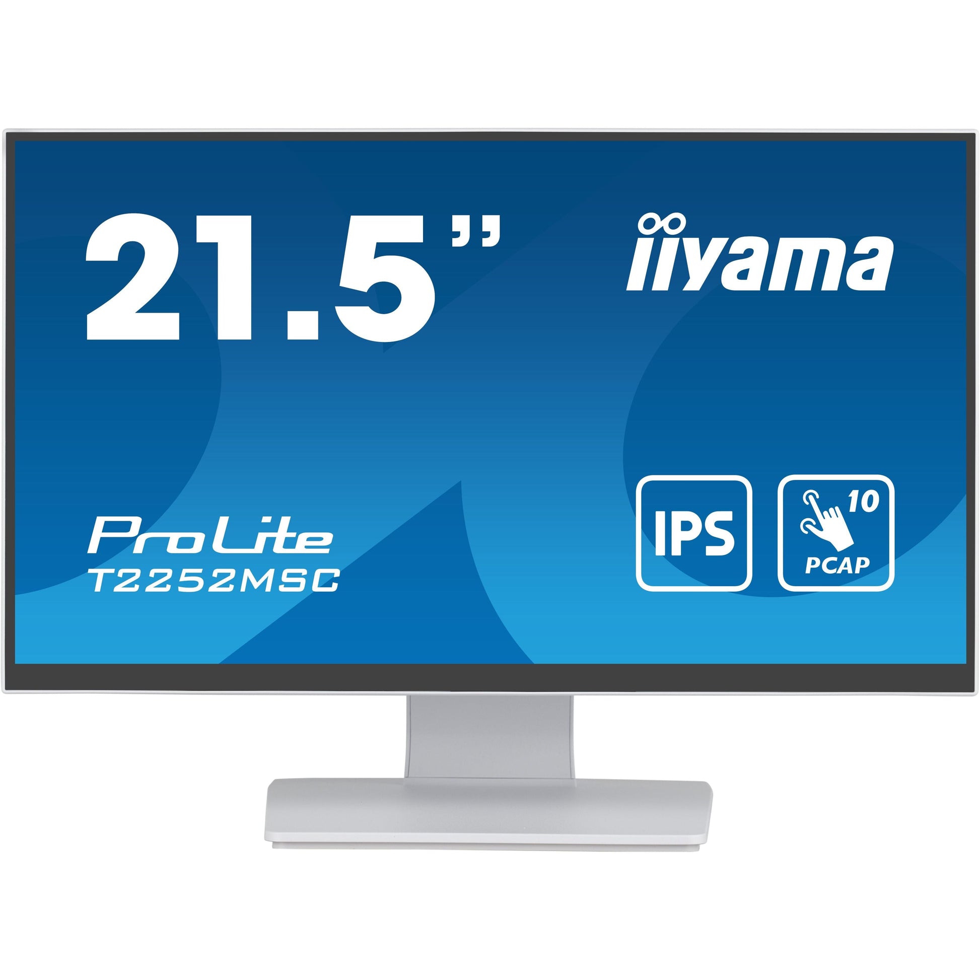 Dark Cyan iiyama ProLite computer monitor 54.6 cm (21.5") 1920 x 1080 pixels Full HD LCD Touchscreen Table White
