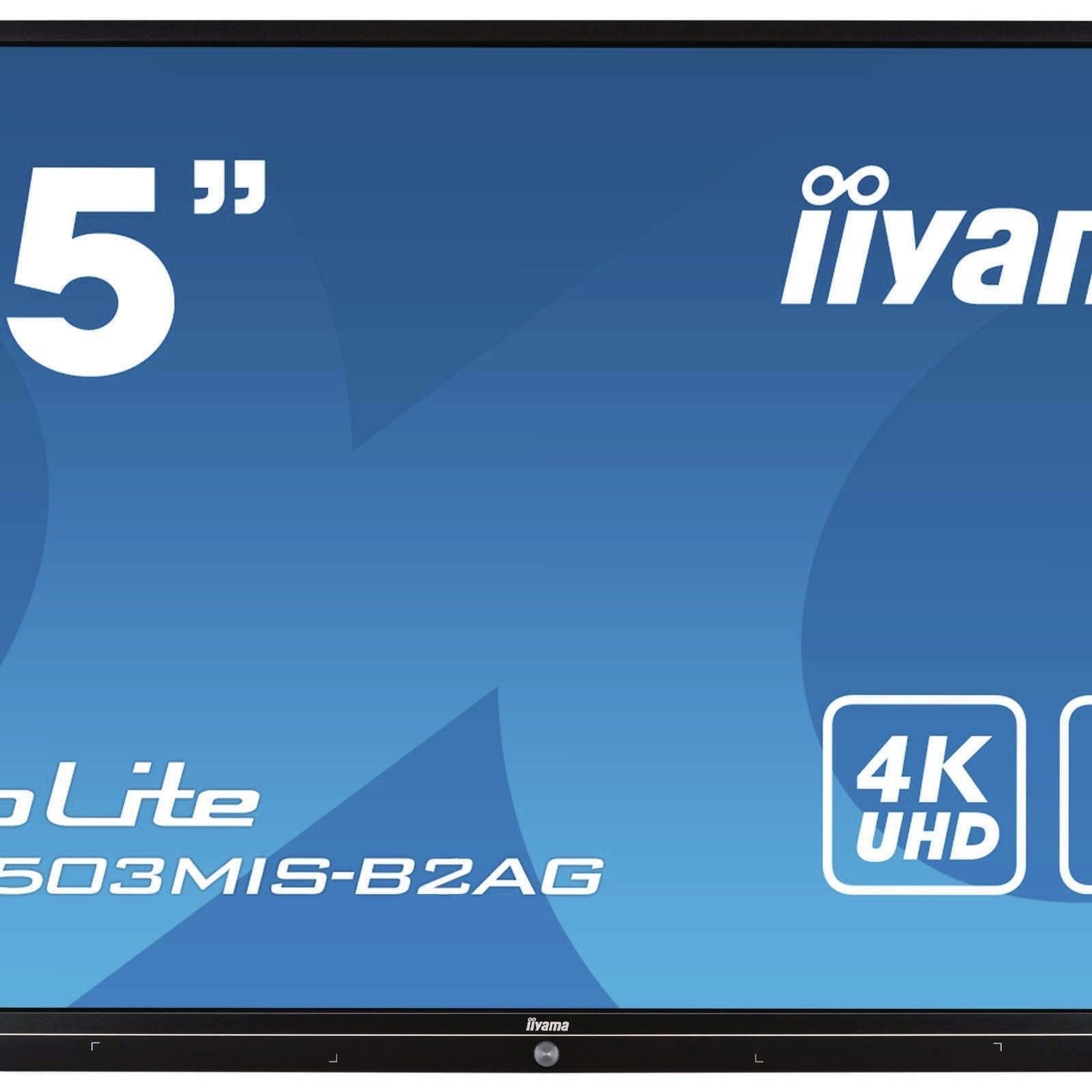 Steel Blue iiyama TE5503MIS-B2AG interactive whiteboard 139.7 cm (55") 3840 x 2160 pixels Touchscreen Black