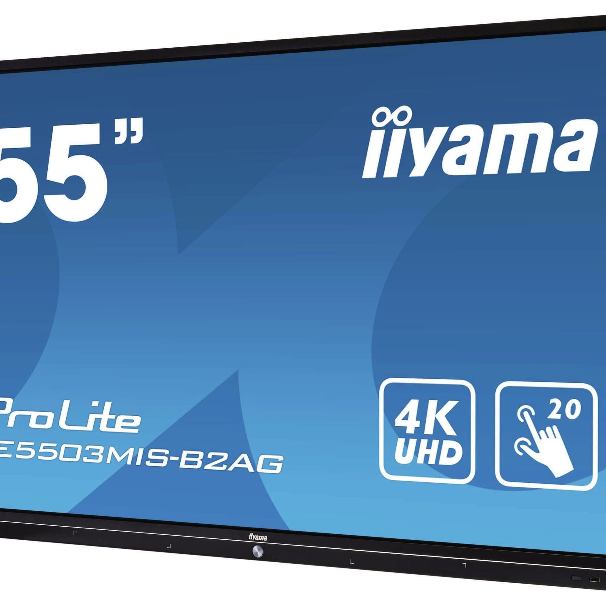 Steel Blue iiyama TE5503MIS-B2AG interactive whiteboard 139.7 cm (55") 3840 x 2160 pixels Touchscreen Black