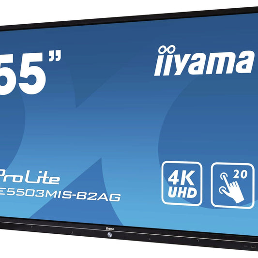 Steel Blue iiyama TE5503MIS-B2AG interactive whiteboard 139.7 cm (55") 3840 x 2160 pixels Touchscreen Black