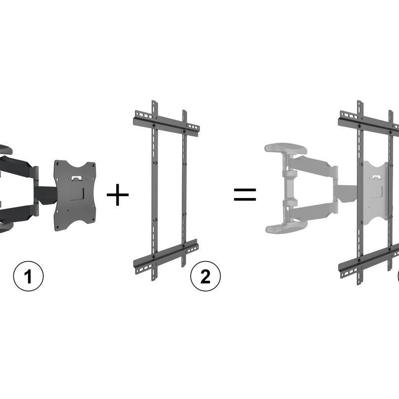 Slate Gray Multibrackets M VESA Flexarm Full Motion Single Portrait 400x600