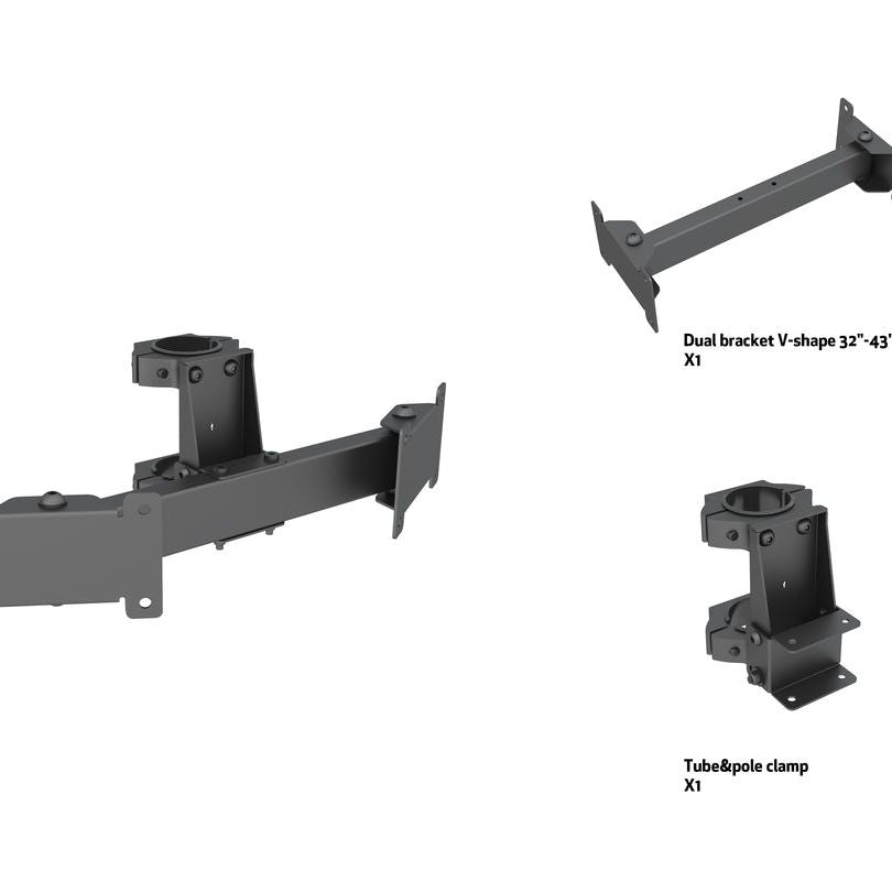 Dim Gray Multibrackets M Pro Series - Dual bracket V-shape 32"-43"