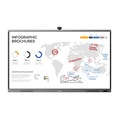 Light Gray Hisense 65WR6BE 65” Advanced 4K Interactive Touchscreen Display (with optional plug-in camera)