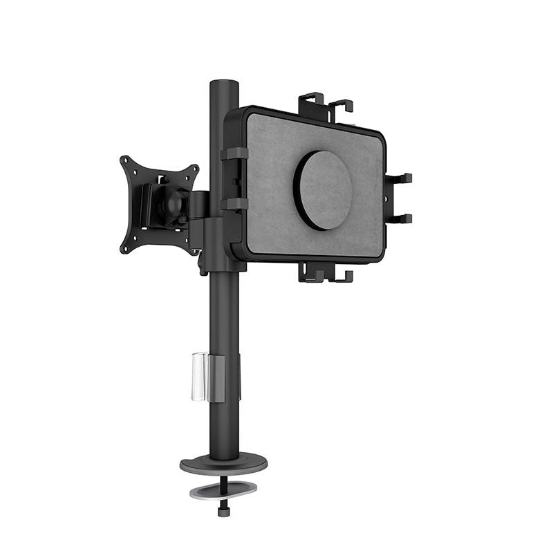 Dark Slate Gray Multibrackets M VESA Deskmount Dual B2B with Lockable Tablet Mount