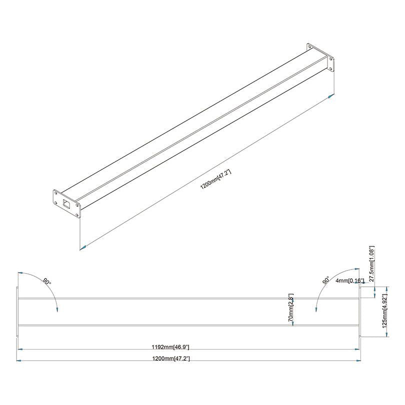 Lavender Multibrackets M Pro Series - Wheelbase Supportbar 1200mm