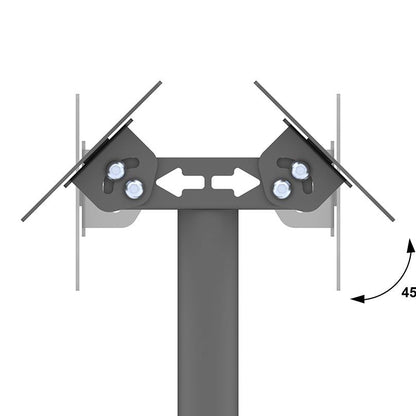Dim Gray Multibrackets M Pro Series Single Pole Floorbase B2B