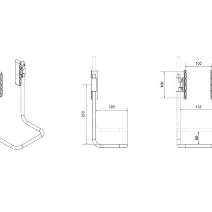 Lavender Multibrackets M Gas Lift Arm Handle