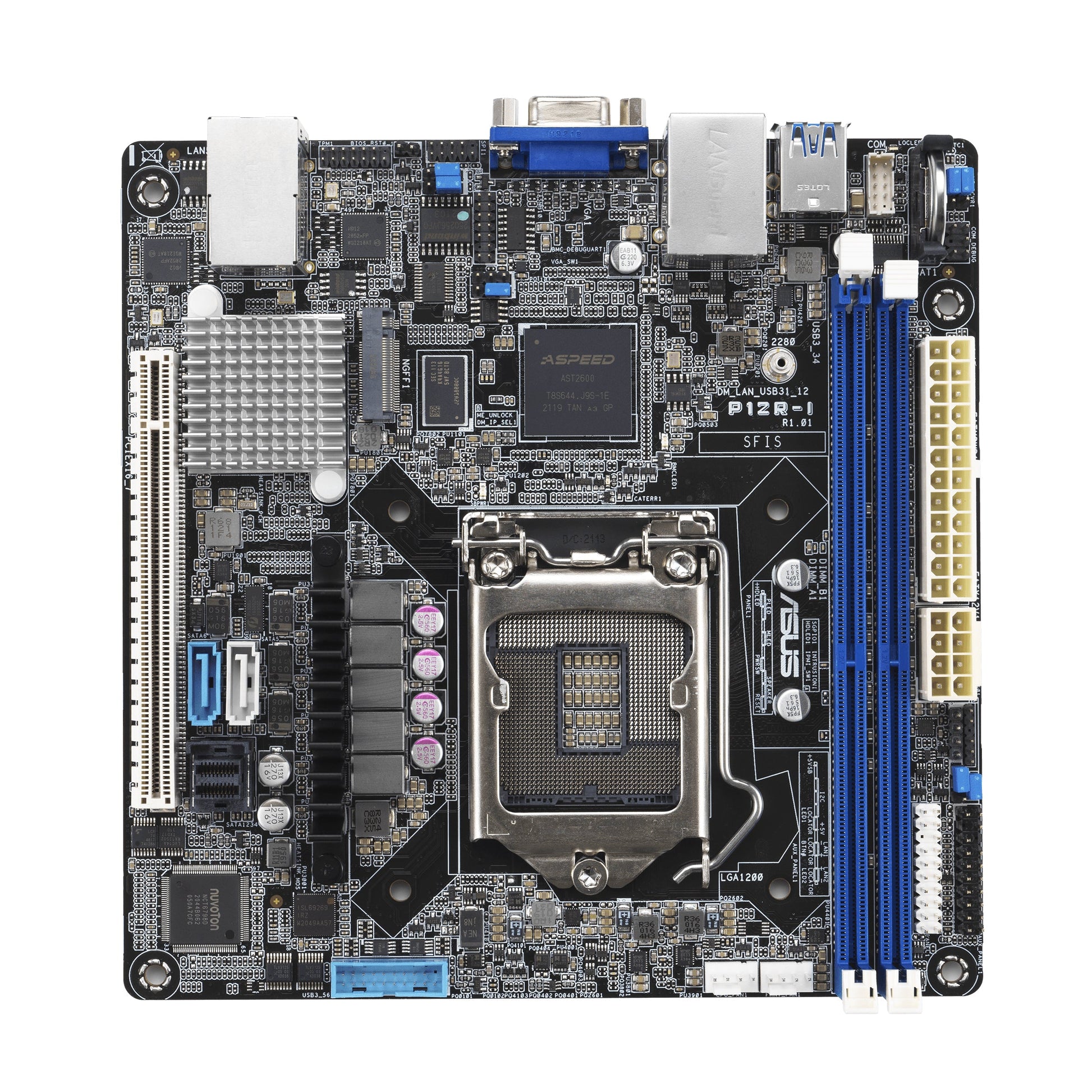 Dark Slate Gray ASUS P12R-I ASMB10 Intel C252 LGA 1200 (Socket H5) ATX