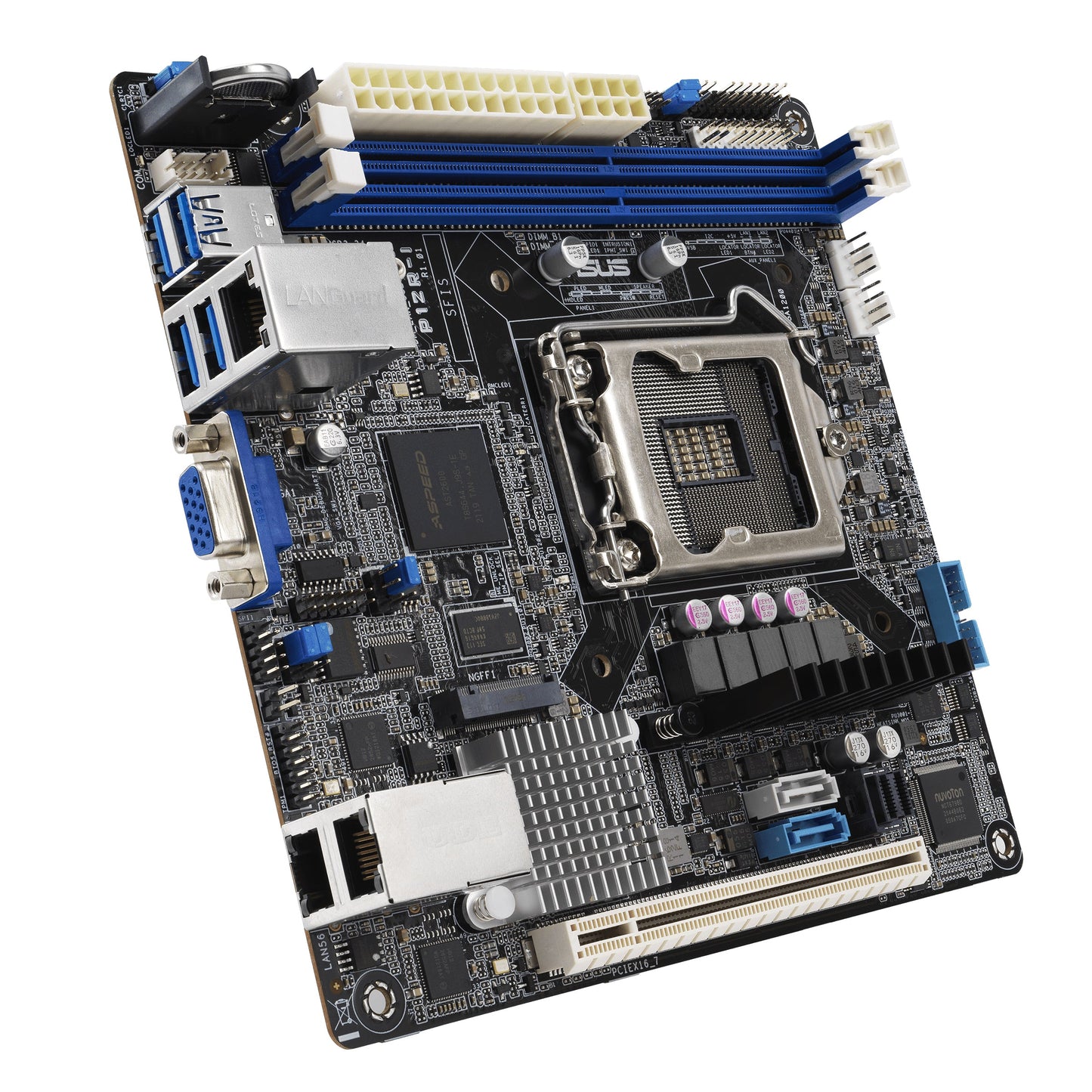 Light Gray ASUS P12R-I ASMB10 Intel C252 LGA 1200 (Socket H5) ATX