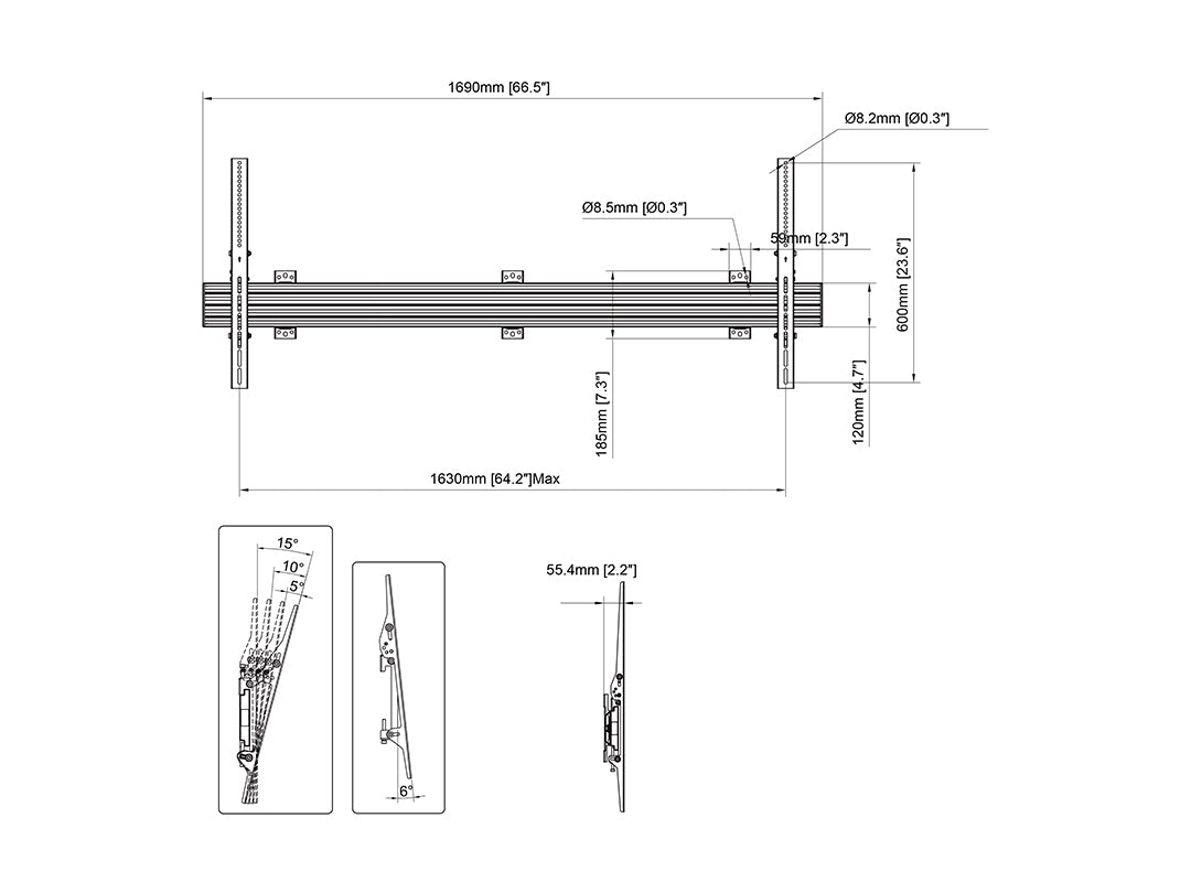Gray Multibrackets M Wallmount Pro LG110UM5J