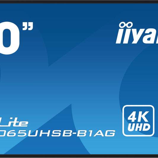 Dark Cyan iiyama LH5065UHSB-B1AG Signage Display Digital signage flat panel 125.7 cm (49.5") LCD Wi-Fi 800 cd/m² 4K Ultra HD Black Built-in processor Android 11 24/7