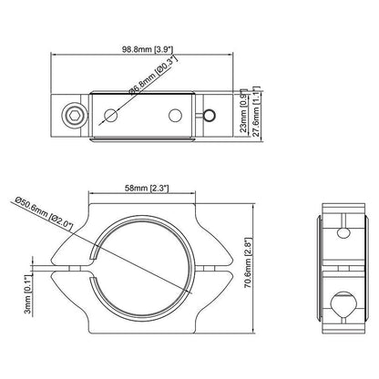 Black Multibrackets M Pro Series - Pole Clamp Ring