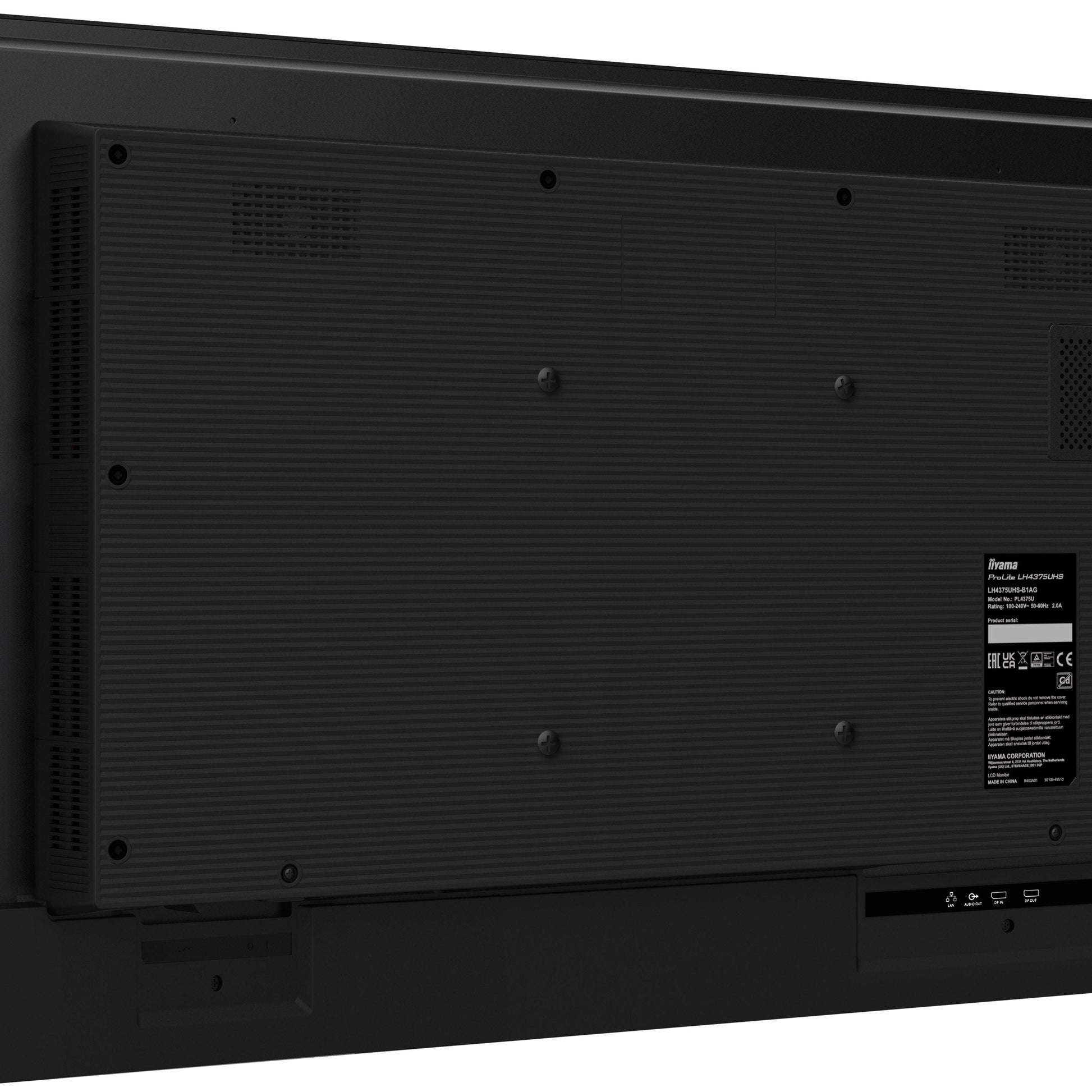 Black iiyama LH5065UHSB-B1AG Signage Display Digital signage flat panel 125.7 cm (49.5") LCD Wi-Fi 800 cd/m² 4K Ultra HD Black Built-in processor Android 11 24/7