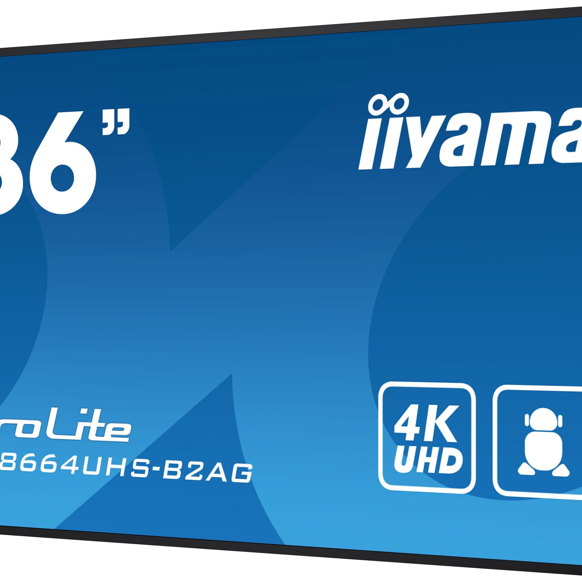 Dark Cyan iiyama LH8664UHS-B2AG Signage Display Digital signage flat panel 2.18 m (86") Wi-Fi 500 cd/m² 4K Ultra HD Black Built-in processor Android 24/7