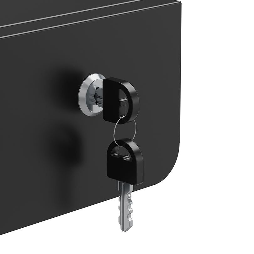 Dark Slate Gray Multibrackets M Under Desk Drawer Lockable, Black