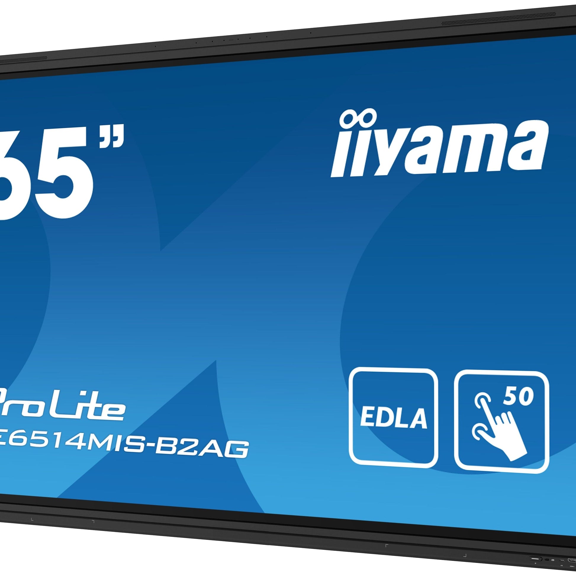 Dark Cyan iiyama PROLITE TE6514MIS-B2AG Digital signage flat panel 165.1 cm (65") LCD Wi-Fi 435 cd/m² 4K Ultra HD Black Touchscreen Built-in processor Android 24/7
