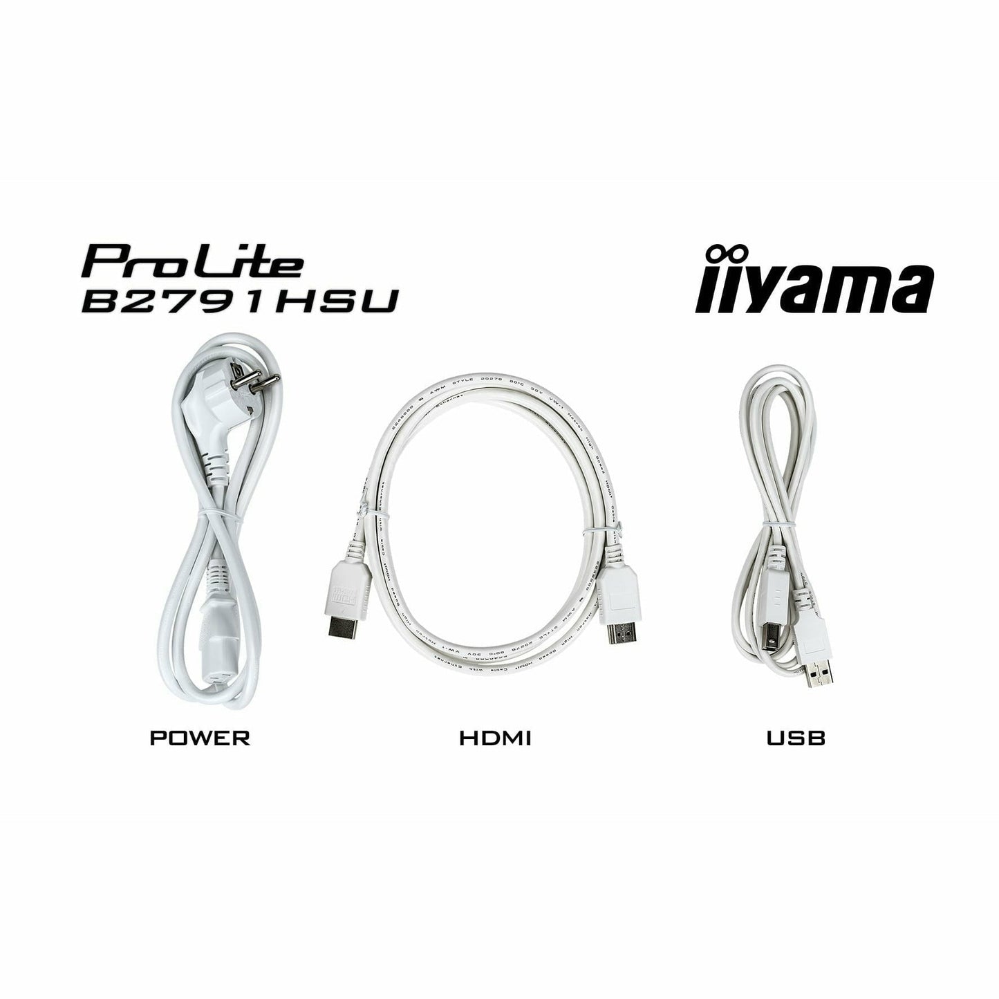 Light Gray iiyama ProLite B2791HSU-W1 27" LCD Monitor