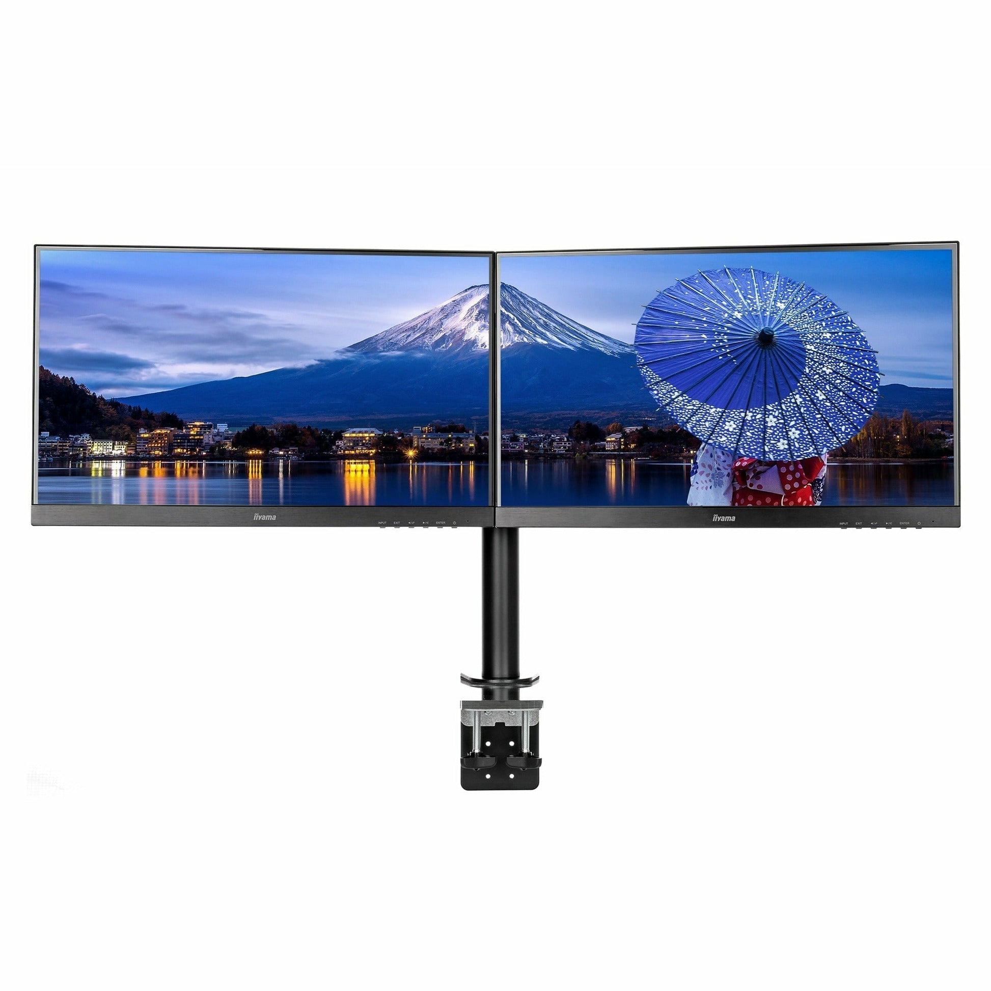 Dark Slate Gray iiyama ProLite DS1002C-B1 Dual Screen Desk Top Mounting Arm