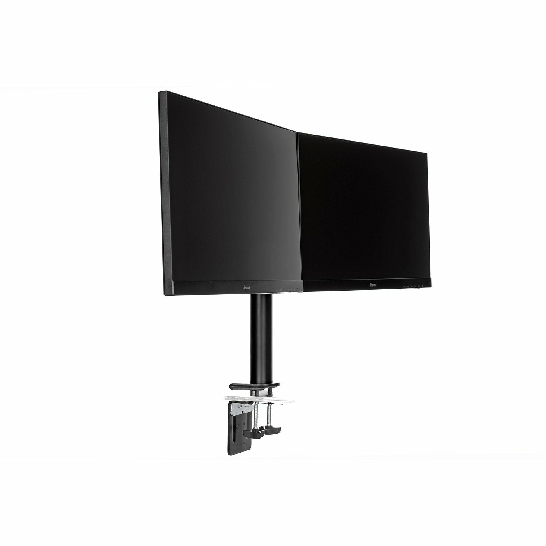 Black iiyama ProLite DS1002C-B1 Dual Screen Desk Top Mounting Arm