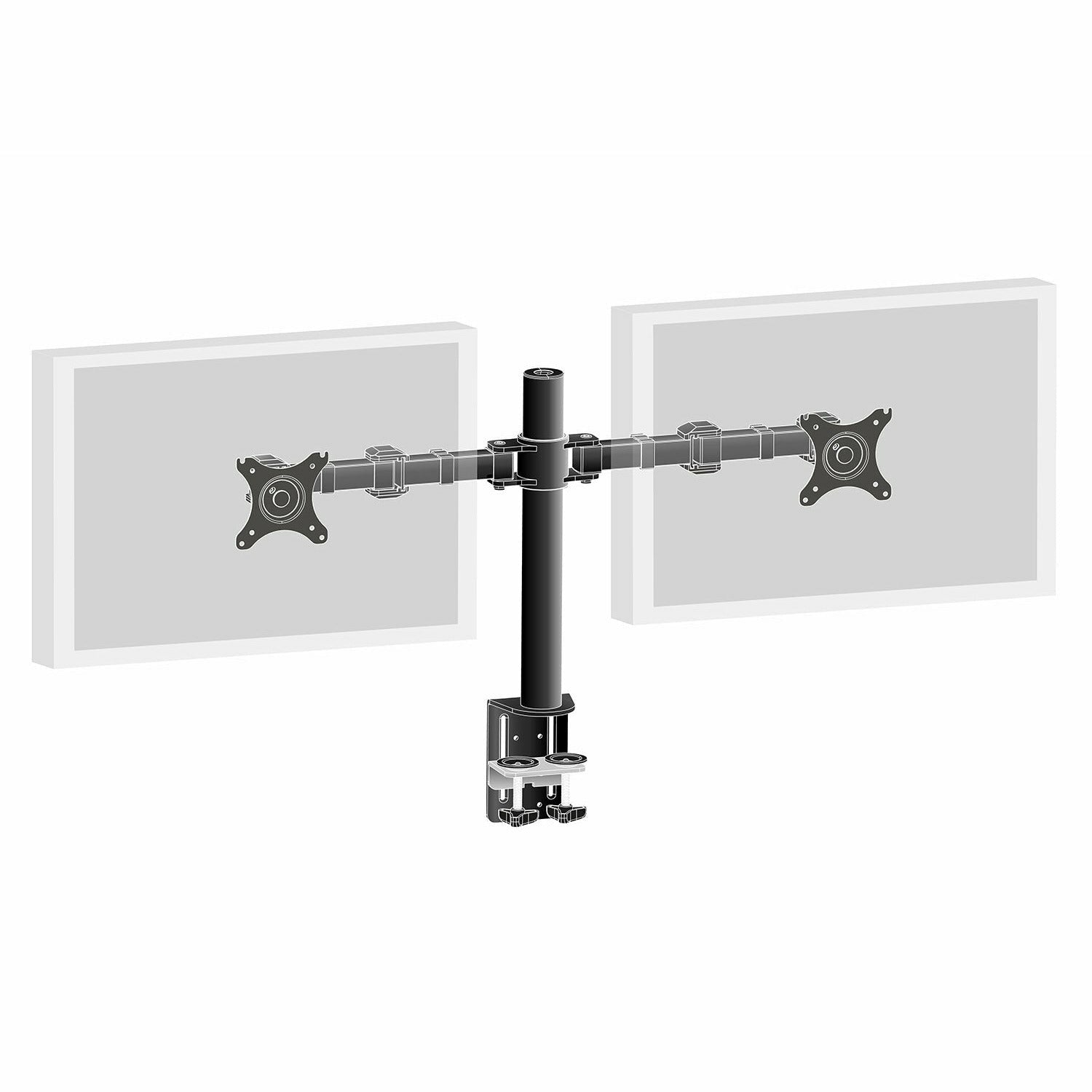 Light Gray iiyama ProLite DS1002C-B1 Dual Screen Desk Top Mounting Arm