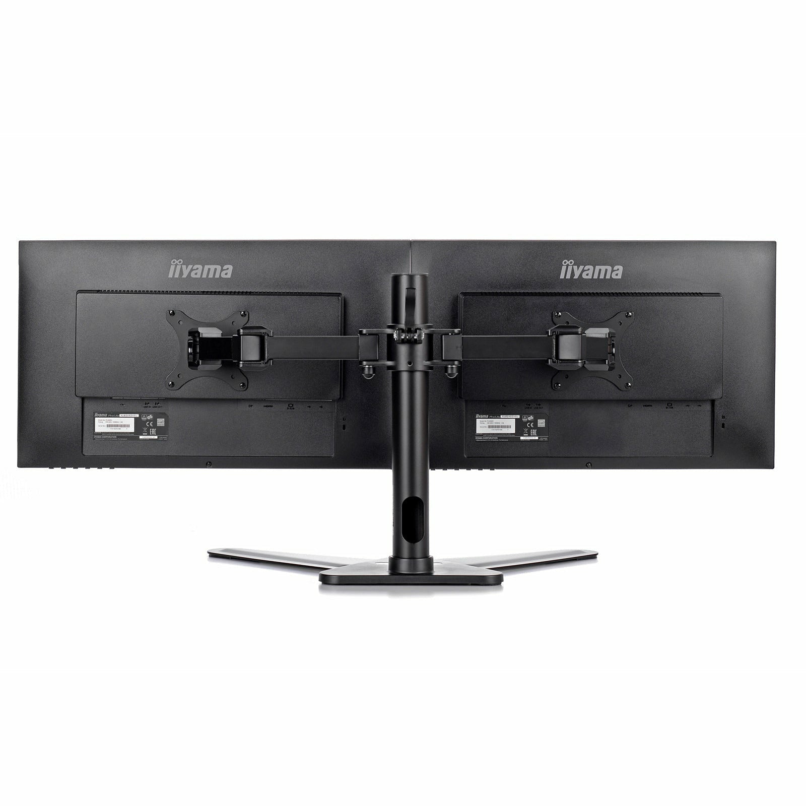 Dark Slate Gray iiyama ProLite DS1002D-B1  Dual Screen Desk Top Stand