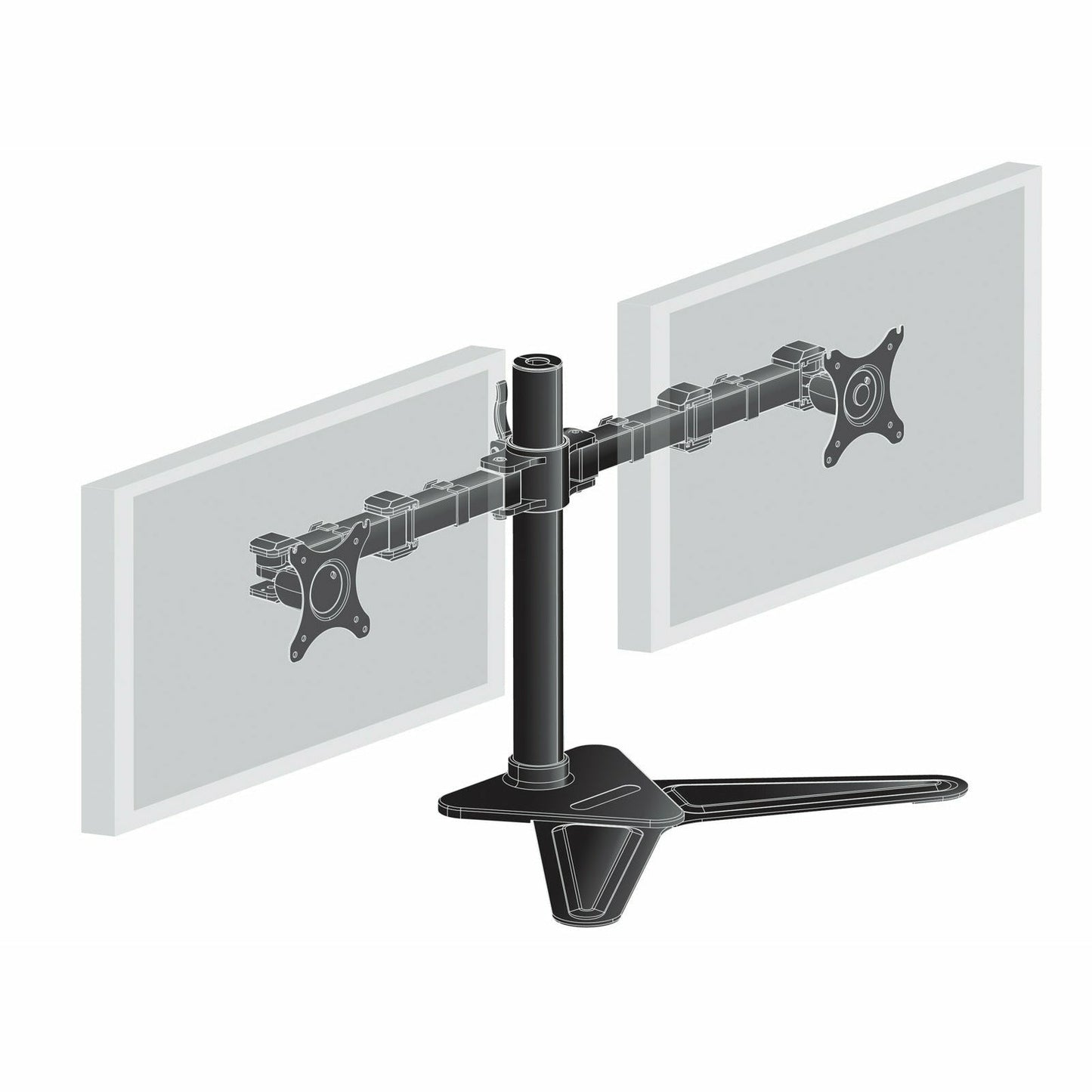 Light Gray iiyama ProLite DS1002D-B1  Dual Screen Desk Top Stand