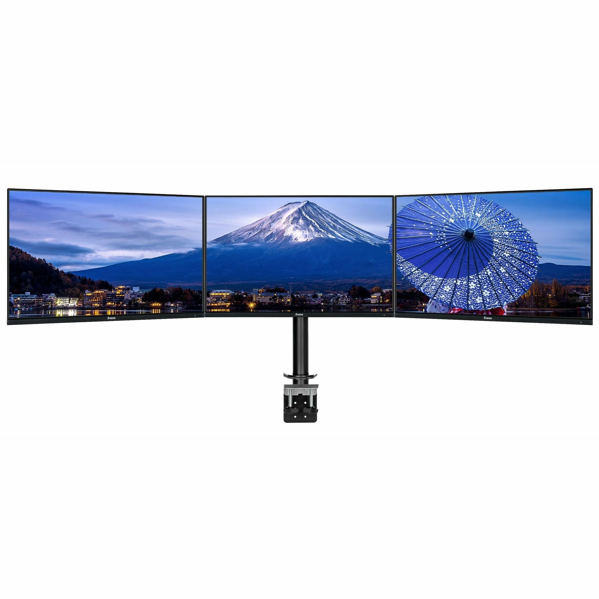 Dark Slate Blue iiyama ProLite DS1003C-B1 triple Screen Desk Top Mounting Arm
