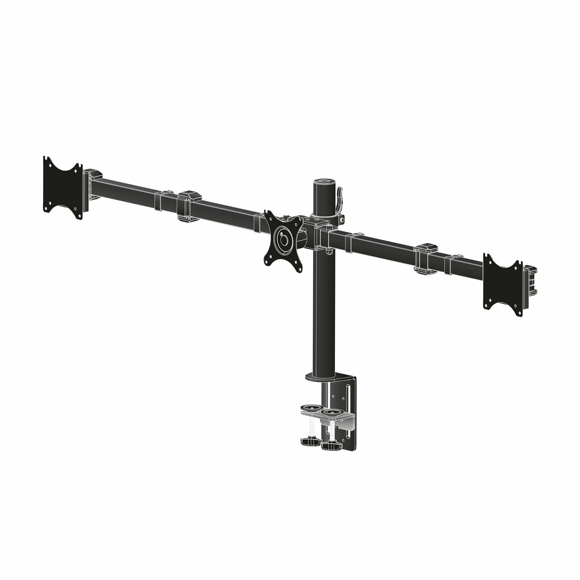 Dark Slate Gray iiyama ProLite DS1003C-B1 triple Screen Desk Top Mounting Arm
