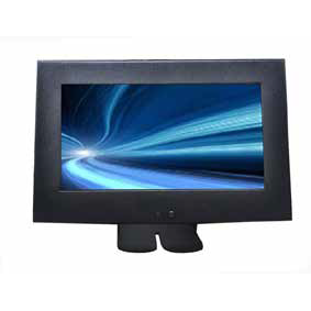 Dark Slate Gray Vigilant Vision 7" LED Monitor. BNC & VGA. Metal Case With Glass Front